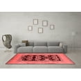 thumbnail image 3 of Ahgly Company Indoor Square Oriental Red Industrial Area Rugs, 6' Square, 3 of 4