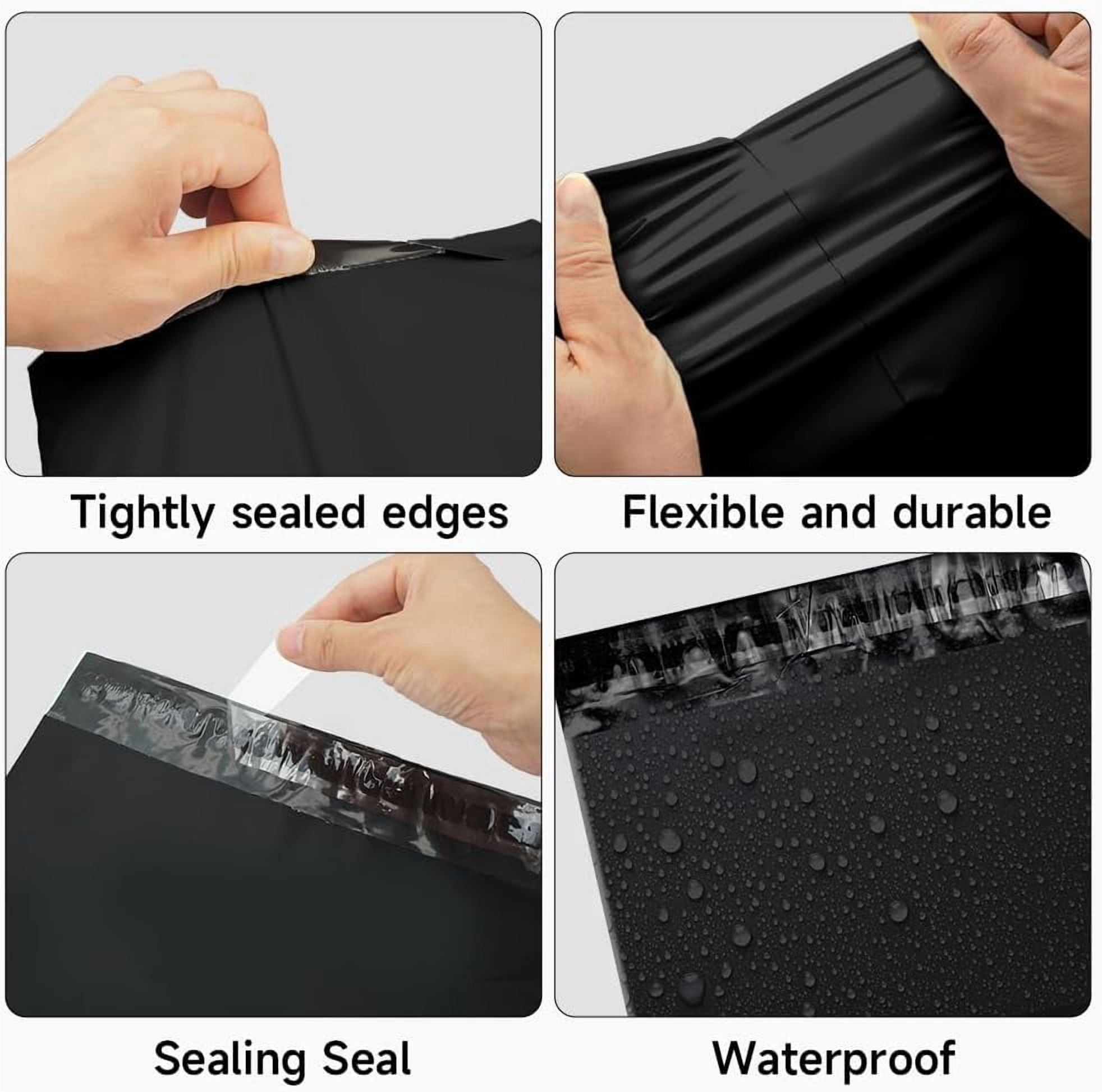 TRAEKESYI Poly Mailers Black 24x24 Inch 50 Pcs Shipping Bags for Clothing, Shipping Envelopes, Strong Self Seal Mailing Bags for Small Business, Poly Bags for Clothes