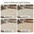 thumbnail image 7 of ODIKA Beige Faded Neutral Symmetrical Retro Worn Pile Vintage Extra for Dorm Room, Small Living Apartment, Stain Resistant Low Profile, 7 of 7
