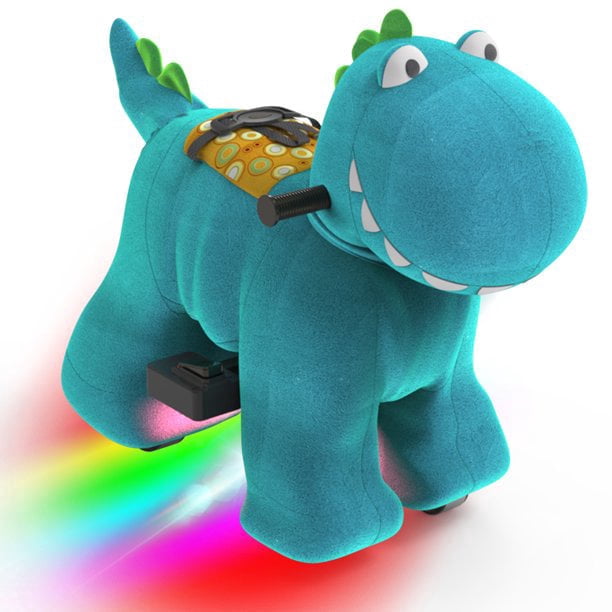 Rechargeable 6V/7A Plush Animal Ride On Toy for Kids (3 ~ 7 Years Old) With  Safety Belt Dinosaurs 