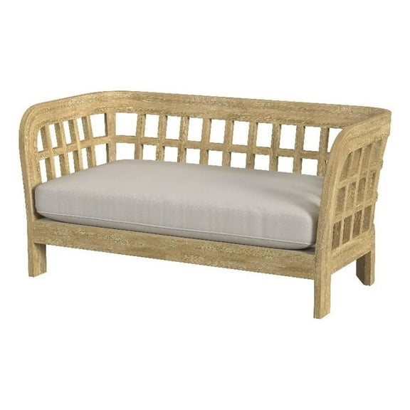 Butler Monhegan Teak Wood Outdoor Loveseat - Natural