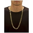 thumbnail image 3 of PalmBeach Jewelry Figaro-Link Necklace in Yellow Goldtone 24" or 30" (9mm), 3 of 5