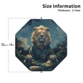 thumbnail image 2 of Rateoe Starry Sky Meditating Lion Drawing Drink Coasters Set of 4 Leather Coasters Spill Protection for Table Desk,Durable and Non Slip Leather Coaster ,4 Inches Drink Mats-Octagon, 2 of 6