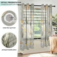 thumbnail image 3 of Yayeee Window Curtains Set of 2 for Living Room Light Filtering 63"x52", Mushrooms Pattern, 3 of 7