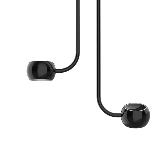 MP46608-GBK-Kuzco Lighting-Flux - 20W LED Pendant-4.25 Inches Tall and 4.75 Inches Wide-Gloss Black Finish
