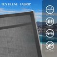 thumbnail image 5 of Pool Lounge Chairs Set of 3, Adjustable Aluminum Outdoor Chaise Lounge Chairs with Metal Side Table for Deck Lawn Poolside Backyard (Dark Gray), 5 of 7