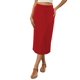 thumbnail image 1 of Falda Naggoo roja para mujer, casual, de cintura alta, hasta la rodilla, 1 of 5