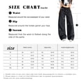 thumbnail image 5 of Mrmall Women's Rhinestone Wide Leg Jeans Black Sparkly Baggy Denim Pants Y2K Trendy Trousers for taking photos and casual hangouts, 5 of 7