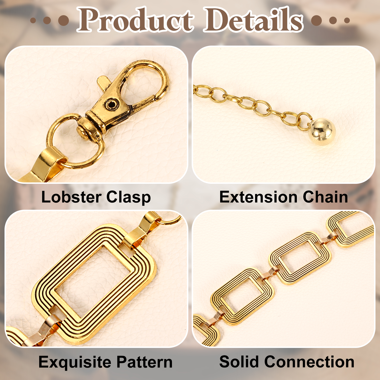 Large Western Concho Metal Belt Adjustable Chain Lobster Clasp Western Metal Concho Chain Belt, Chain Waist Belts for Women  main image 3