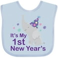 thumbnail image 3 of Inktastic It's My 1st New Year's Elephant Boys or Girls Baby Bib, 3 of 4