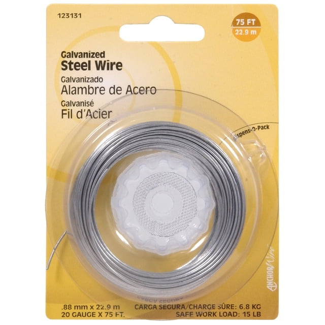 Cable Hillman 123131, calibre 20, galvanizado, 23 m