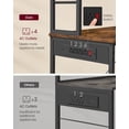thumbnail image 4 of Cafetería Bakers Rack VASAGLE con almacenamiento, 6 niveles, color marrón rústico, 4 of 9