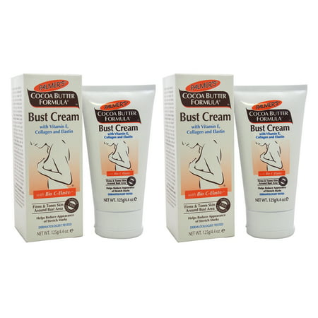 2 Pack - Palmers Cocoa Butter Formula Bust Cream With Vitamin E Collagen And Elastin 4.4