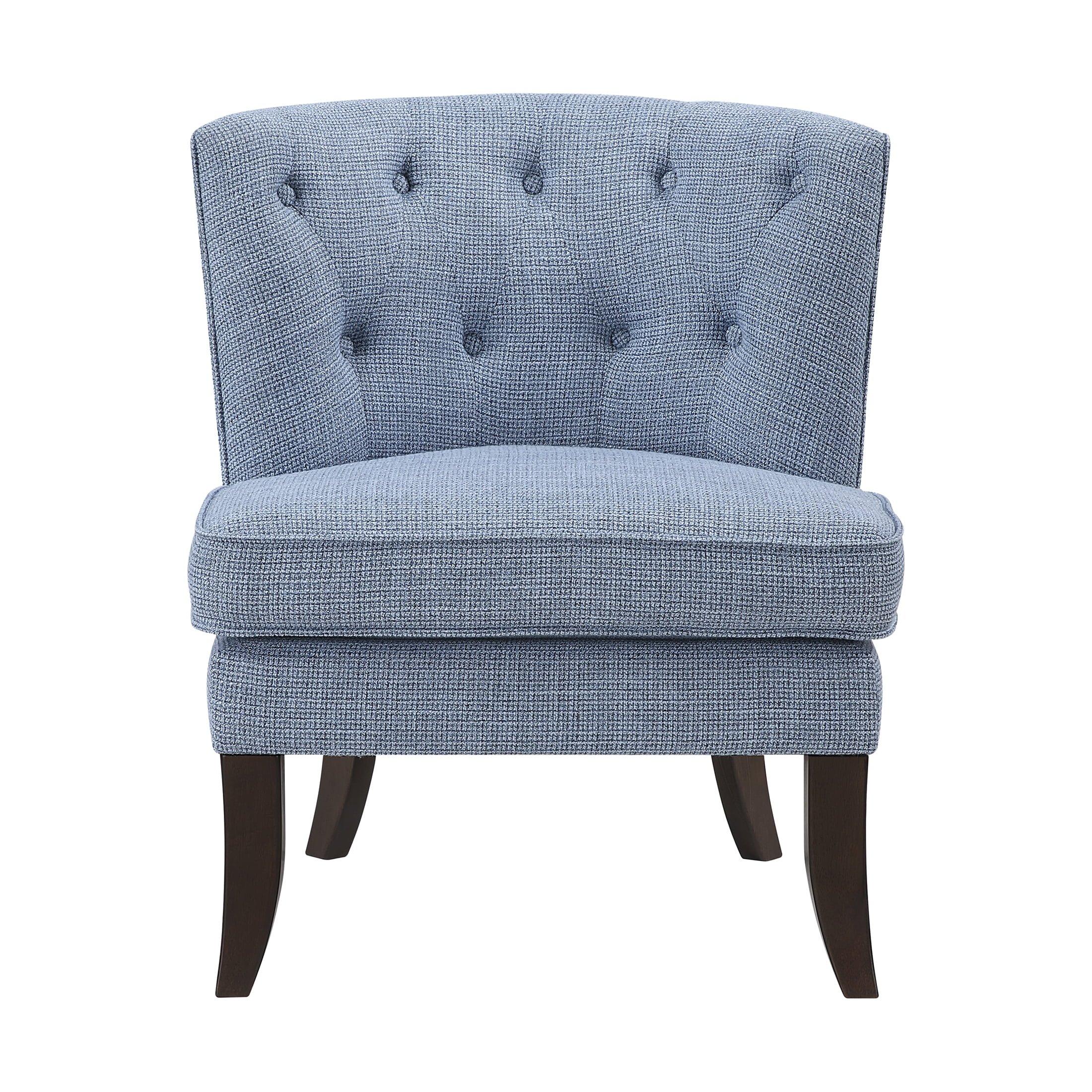 OakvillePark Crestbourne Textured Fabric Button Tufted Back Accent Chair, Blue