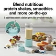 thumbnail image 4 of Hamilton Beach Blend Now Portable Personal Blender for Smoothies with Travel Lid, 16 oz, Aqua, 4 of 13