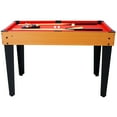 thumbnail image 4 of Olurrisa 5-in-1 Multi-Game Table - Billiards, Push Hockey, Foosball, Ping Pong, and Basketball brown/red, 4 of 9
