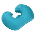 thumbnail image 1 of Coussin Gonflable en Forme de U, Type à Pression, Gonflage, PVC, Boucle Double Réglable, Coussin de Voyage Gonflable pour le Camping Bleu Royal, Bleu Paon, Noir, 1 of 8