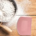 thumbnail image 3 of Dough Scraper Set, Flexible Bench Scraper Tool for Dough, Cake, Fondant, Icing and Baking Preparation(Pink,11.8x9.3cm), 3 of 3