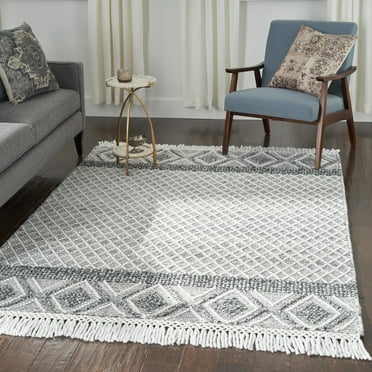 Nicole Curtis Contemporary Bohemian Grey/Ivory 5'3" x 7'6" Area Rug