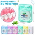 thumbnail image 4 of 72-pack large capacity mint flavored dental floss, 50 meters per pack travel dental floss waxed oral care tooth protection (multicolor), 4 of 4