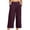 Purple, variant on Womens Cropped Pants High Waisted Wide Leg Pleated Culottes Lightweight Casual Summer Trousers with Pockets for Travel Vacation,Olive Green,L