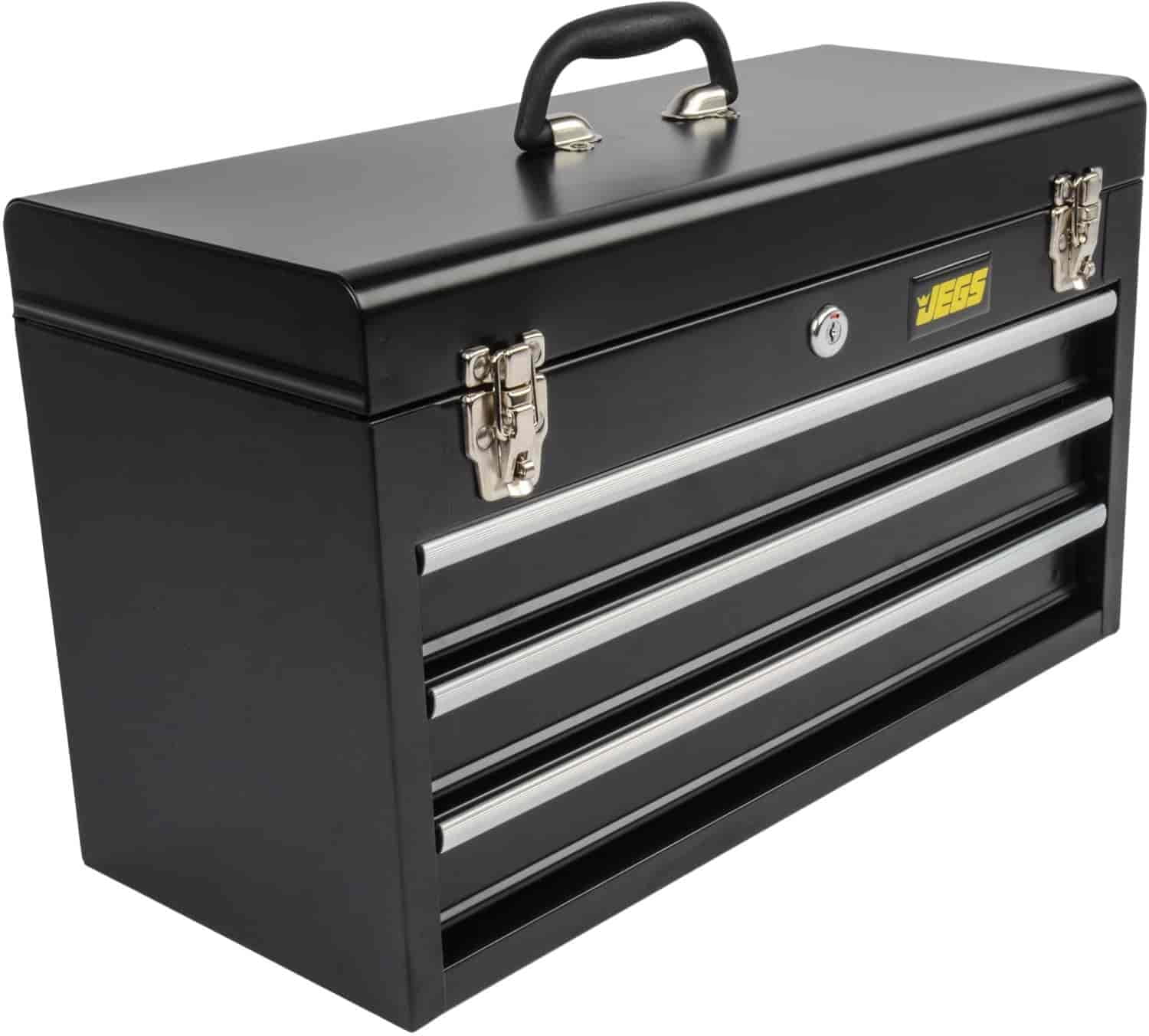 Buy JEGS 81400 Black 3 Drawer Professional Tool Box for Garage, Truck, or Trailer Online at