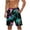 Black, variant on Men's Hawaiian Palm Print Swim Trunks Quick-Dry 4-Way Stretch Beach Shorts with Pockets for Surfing Pool Parties Green XXL