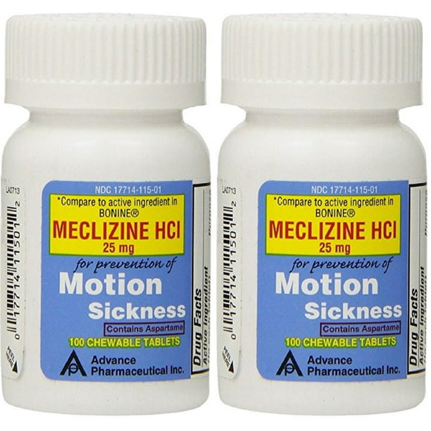 meclizine 25 mg tablet chew