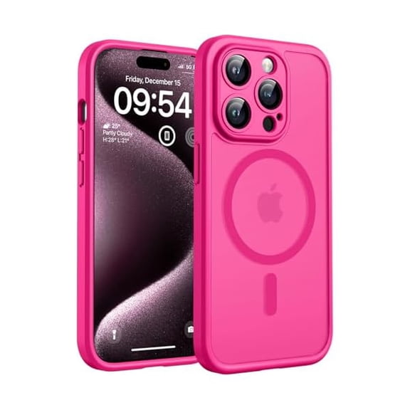 Eryueer for Phone 15 Pro Case, Compatible with Magsafe Charger, Full Camera Protection, Drop Protection, Translucent Matte Phone Case for iPhone 15 Pro 6.1 inch