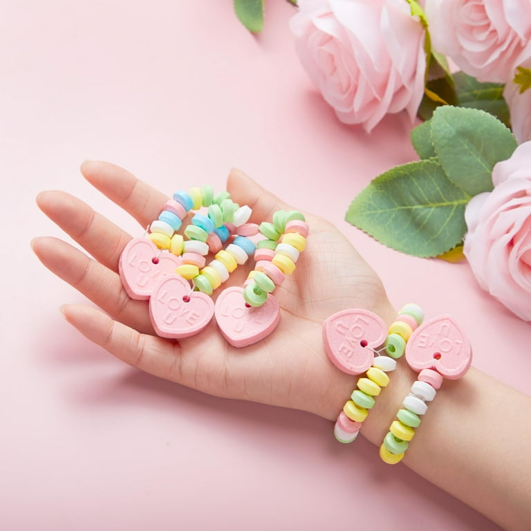 JOYFY 24PCS Valentine's Day Candy Bracelets, Snacks and Candies