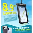 thumbnail image 3 of THTGDW-Waterproof Phone Pouch, IPX8 Waterproof Phone Case for iPhone 17/16/15/14 Pro Max, Cell Phone Dry Bag for Beach & Cruise Essentials, Touch Screen, Lanyard Included, 2 Pack (Fits Up to 8.9”), 3 of 3