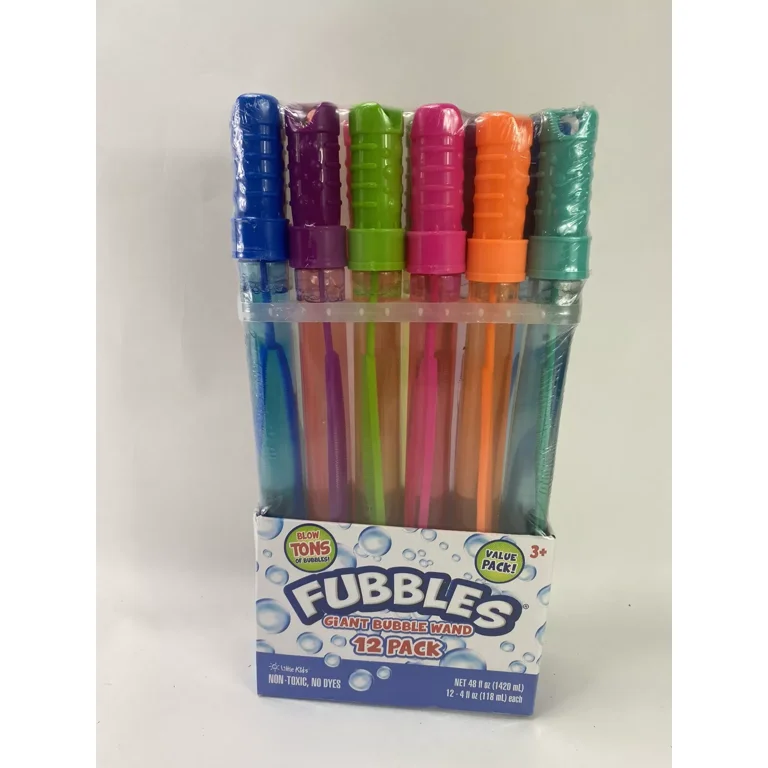 Fubbles Toy Giant Bubble Wands, Jumbo Set for Kids, Large 12 pk