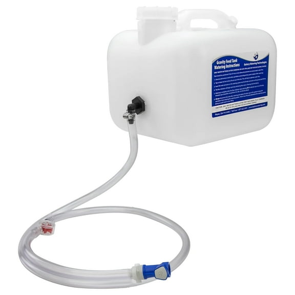 Battery Watering Technologies NT2212GF - 2.5 Gallon Gravity Feed Tank w/ flow indicator with Blue Connector - BWT