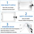 thumbnail image 2 of Couvercle De Thermostat Avec Serrure, Protecteur De Panneau Ac Transparent, Grand Botier De Serrure De Thermostat, Convient Aux Thermostats De 19, 2 of 5