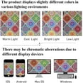 thumbnail image 6 of Bohemian Bathroom Curtain Colorful Boho Floral Print Beautiful Bright Polyester Fabric Cloth Shower Curtain for Bathroom Decoration, 72"x72" (Tape N), 6 of 6