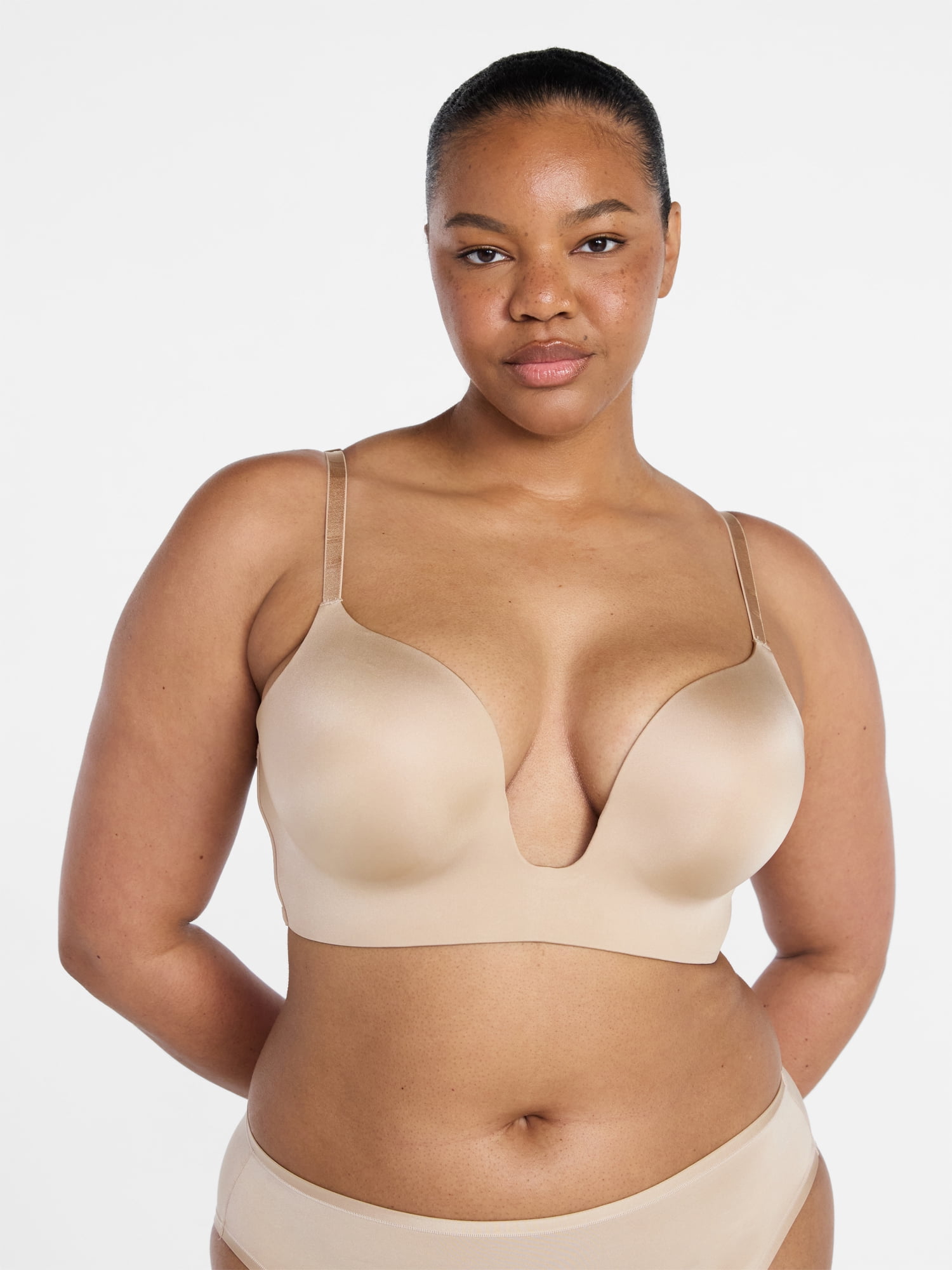 Joyspun Women's Modern Solutions Deep Plunge Bra, Sizes 34B-40DD