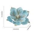 thumbnail image 3 of Glitter Christmas Flower, Artificial Velvet Magnolia Flower Decoration, Xmas Tree New Year Party Wedding Ornaments, 9.4*8.27 inch, 3 of 6