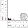 thumbnail image 4 of Decadence Solid 14K White Gold 6mm Round Natural Garnet January Birthstone Screwback Stud Earrings, 4 of 5