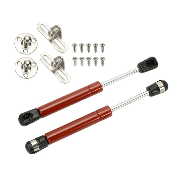 Unique Bargains 2 Set 7.5 inch 25Lbs/110N Red Lift Supports Struts Shocks Gas Spring with Bracket Ball Stud for RV Car