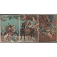 thumbnail image 2 of Yoshisada 18x11 Gold Ornate Wood Frame and Double Matted Museum Art Print Titled - A Warlike Encounter (19th Century), 2 of 4