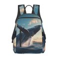 thumbnail image 1 of Disketp Dancing Whale Mochila Ligera e Impermeable, Mochila de Día Resistente para Viajes, Senderismo y Uso Diario para Hombre y Mujer, 1 of 7