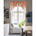 thumbnail image 4 of Burnt Orange Eucalyptus Leaves Swag Valances for Windows, Small Curtains Drapes, Fall Botanical Leaf Kitchen Window Curtains Over Sink Rod Pocket Window Treatment Valance for Bedroom/Bathroom 56"x36", 4 of 5