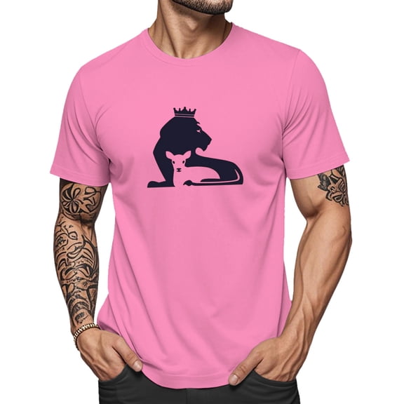 jowamay Mens Christian T Shirts Lion Sheep Casual Short Sleeve Summer Crewneck Religious Graphic Tees for Streetwear