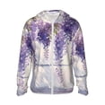 thumbnail image 1 of Fotbe Lavender Blooms Window Chaqueta con Protección Solar UPF 50+ para Hombre y Mujer, Camisa con Capucha y Bolsillos-Medium, 1 of 7