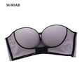 thumbnail image 1 of Sujetador sin tirantes Mujer Invisible Sexy Bralette sin costuras Hacer subir Lencería Ropa interior sin espalda, Gris, 36 / 80AB Jumpingount AP001142-07B, 1 of 7