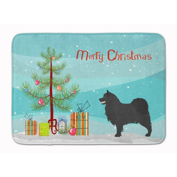 Swedish Lapphund Christmas Machine Washable Memory Foam Mat