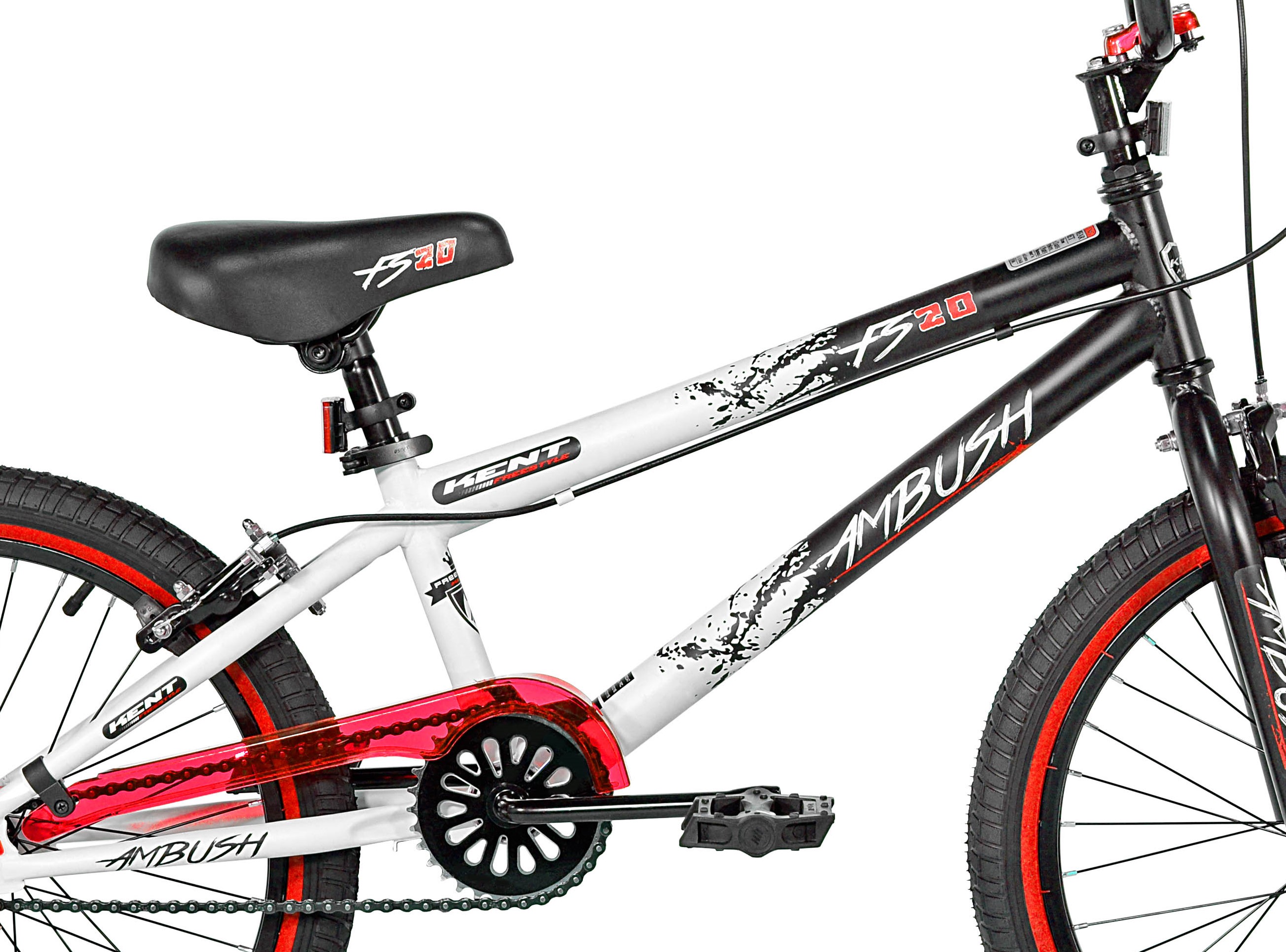 Kent 20" Ambush BMX Bicycle, Red/White/Black photo 4