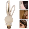 thumbnail image 2 of Pinzas para el pelo de conejo con perlas sintéticas para niña, horquillas con orejas de conejo, accesorios para el pelo de Pascua, pasadores para flequillo lateral, 2 of 7