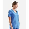 thumbnail image 2 of Onna NN310 Women's Invincible V-Neck Stretch Scrub Top-CEIL BLUE-S, 2 of 5