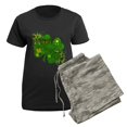 thumbnail image 5 of CafePress - Fancy Irish 4 Leaf Clover Women's Dark Pajamas - Women's Short Sleeve Print T-Shirt and Pants Dark Cotton Pajama Set, 5 of 7